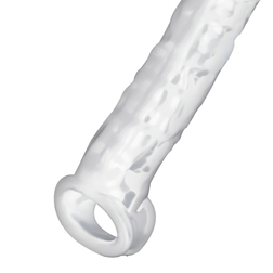 Gaine pénienne extensible +2,5 cm transparente — gros plan