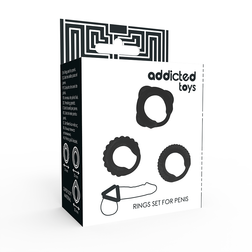 Set 3 cockrings silicone multi-tailles — vue détaillée