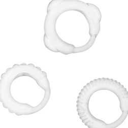 Set 3 Cockringe, transparentes Silikon, mehrere Größen — Nahaufnahme