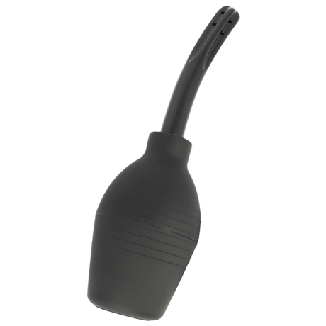 Poire de lavement anal silicone noir — vue de profil