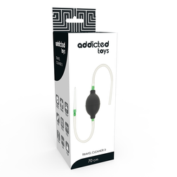 Douche anale noire Addicted Toys Travel Cleaner 3 avec poire, tuyau de 70 cm et embout effilé — vue 5
