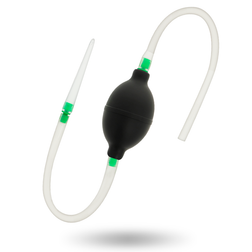 Douche anale noire Addicted Toys Travel Cleaner 3 avec poire, tuyau de 70 cm et embout effilé — vue 4