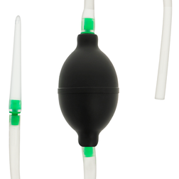 Douche anale noire Addicted Toys Travel Cleaner 3 avec poire, tuyau de 70 cm et embout effilé — vue 3