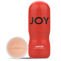 Masturbateur bouche Puissance Bouche, coque rouge et ouverture buccale en TPE
