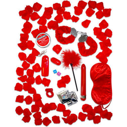 Mug pénis Toyjoy Coffret nuit sensuelle 7 pièces Love Box — Bougie et jouets en ABS rouge vu de face