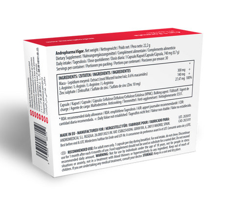 ANDROPHARMA VIGOR SUPPLEMENT AMELIORATION DE LA LIBIDO