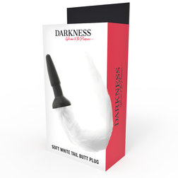 DARKNESS PLUG ANAL EN SILICONE AVEC QUEUE BLANCHE