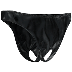 Slip noir Darkness taille unique — vue de profil