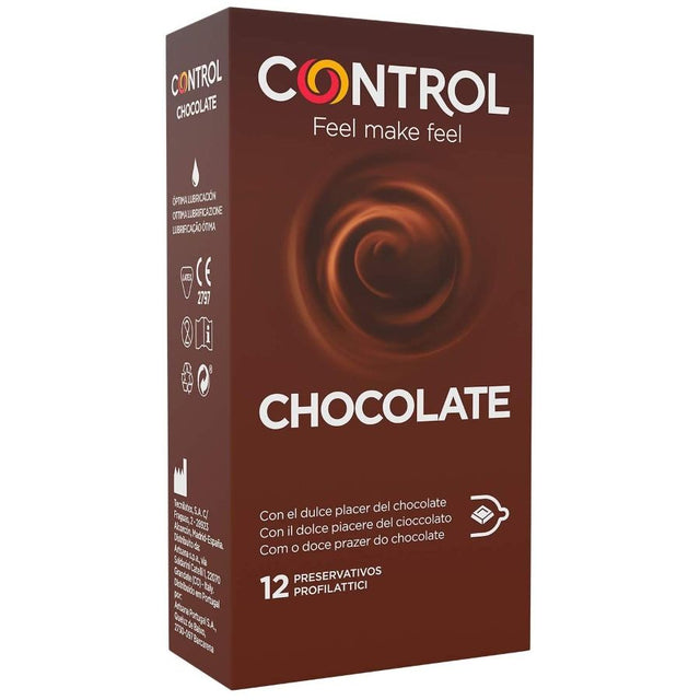 Préservatifs arôme chocolat × 12 — Adapta Chocolate · Control Condoms · Préservatifs Aromatisés