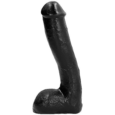 Gode réaliste noir XXL 23 cm diamètre 5 cm — vue de profil