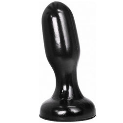 Perfil redondeado del plug anal All Black negro de 19,5 cm