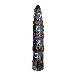 Gode XL noir cannelé profondeur extrême 33 cm — emballage