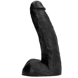 Gode réaliste épais 22 cm diamètre fin avec testicules — vue de profil