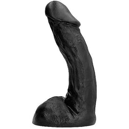 Gode géant noir courbé stimulation prostate 28 cm — vue de profil