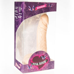 Eban realistic 19 cm dildo with testicles in flesh PVC and a flat suction-cup base — product image