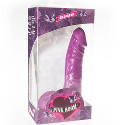 Purple Eban realistic dildo, 19 cm, in purple PVC with a flat suction-cup base — product image