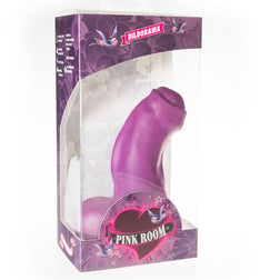 Curved purple Nestor realistic dildo, 16.5 cm, in purple PVC with a flat suction-cup base — product image