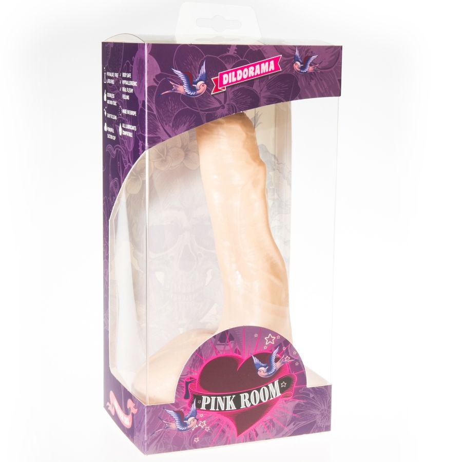 Gode réaliste avec testicules ventouse 23 cm — emballage