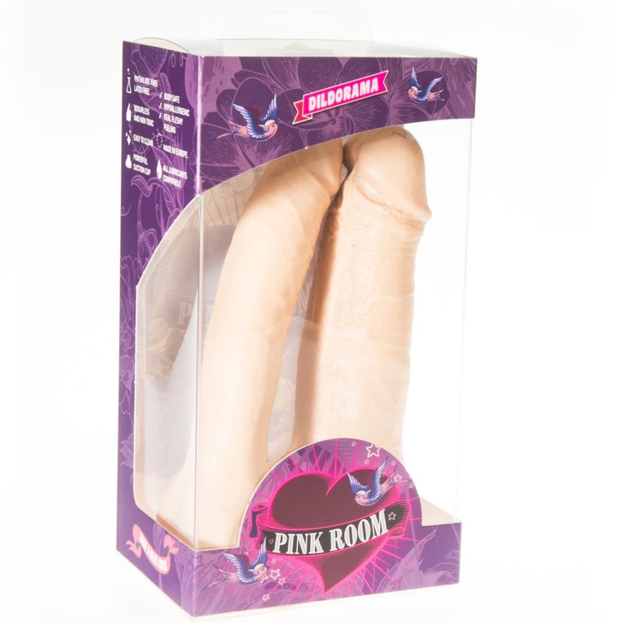 Double dong deux phallus parallèles 32,5 cm chair — emballage