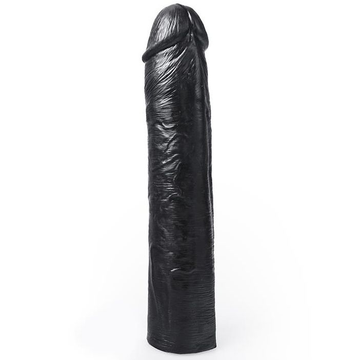 Gode réaliste noir épais 25,5 cm — Benny — vue de face