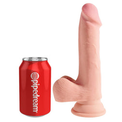 Triple-Density-TPE-Dildo 22,9 cm mit Hoden — Detailansicht