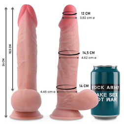 Gros gode dual density 24 cm avec testicules — Sherman