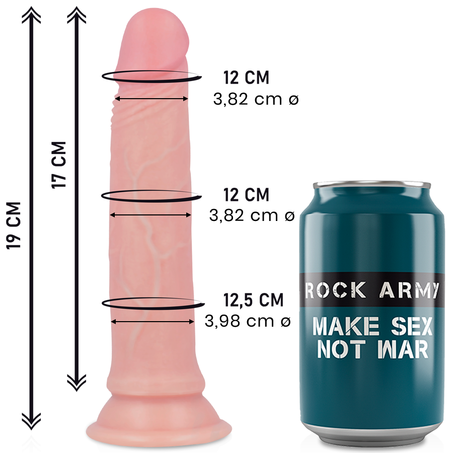 ROCKARMY LIQUIDE SILICONE PREMIUM AVENGER REALISTIC 19 CM O 398 CM
