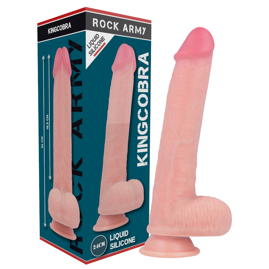 ROCKARMY LIQUIDE SILICONE PREMIUM KINGCOBRA REALISTE 24 CM O 477 CM