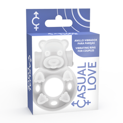 CASUAL LOVE 26 ANNEAU DE VIBRATEUR TRANSPARENT BUNNY