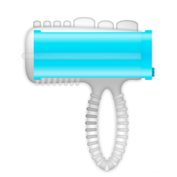 CASUAL LOVE RING TONGUE VIBRATING BLEU