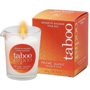 RUF BOUGIE DE MASSAGE TABOO POUR SON AROME PECHE SUCRE NECTARINE