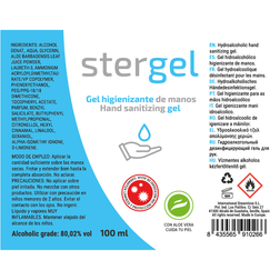 Stergel hydroalkoholisches Handgel Aloe vera 100 ml