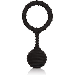 Cockring de la marque Calexotics modèle COLT Weighted Ring XL en Silicone noir pour le plaisir intime.