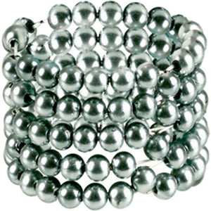 Gaine cockring 5 rangs billes argentées extensible — emballage