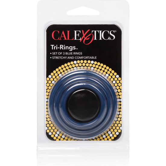 Set 3 cockrings silicone bleu 3,25 - 3,5 - 4,5 cm — emballage