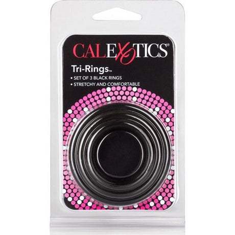 Set 3 cockrings silicone noir 3,25 - 3,5 - 4,5 cm — emballage