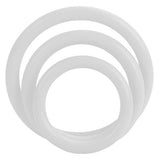 Set 3 cockrings silicone phosphorescent 3,25 - 3,5 - 4,5 cm — Tri-Rings Glow · Calexotics · Cockrings silicone