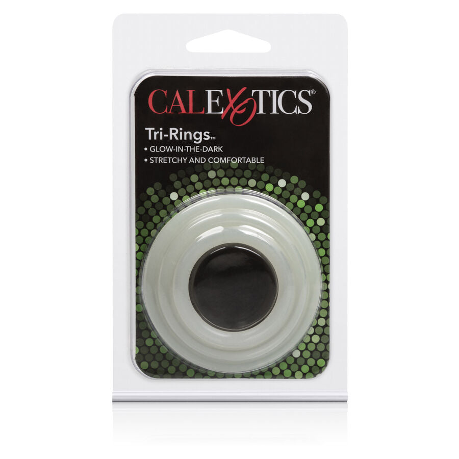 Set 3 cockrings silicone phosphorescent 3,25 - 3,5 - 4,5 cm — vue de profil