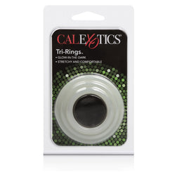 Set 3 cockrings silicone phosphorescent 3,25 - 3,5 - 4,5 cm — vue de profil