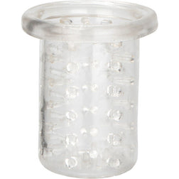 Gaine transparente amovible avec picots souples pour stimulation du gland