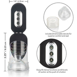 Pompe à gland automatique vibrante 3 succions + 5 vibrations — gros plan