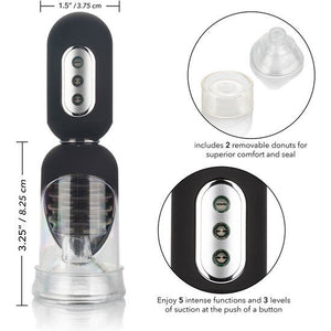 Pompe à gland automatique vibrante 3 succions + 5 vibrations — gros plan