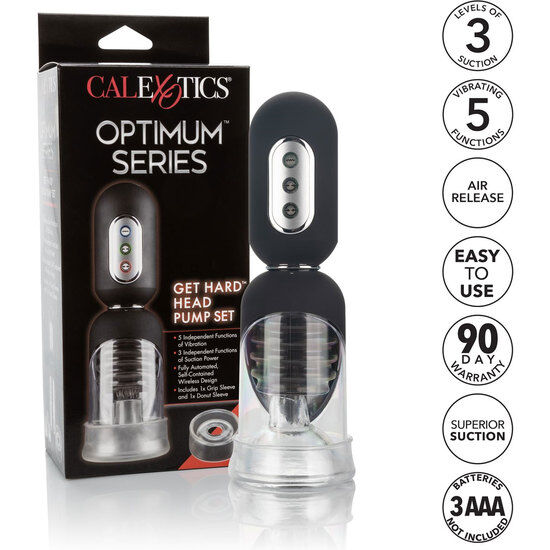 Pompe à gland automatique vibrante 3 succions + 5 vibrations — Get Hard · Calexotics · Pompes automatiques