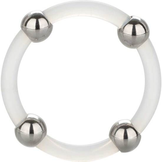 CALEXOTICS BAGUE EN SILICONE PERLEE ACIER L