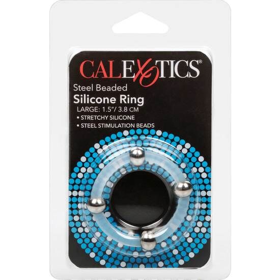 CALEXOTICS BAGUE EN SILICONE PERLEE ACIER L