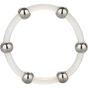 Cockring silicone XL 5 cm avec 6 billes acier intégrées — Steel Beaded XL · Calexotics · Cockrings silicone
