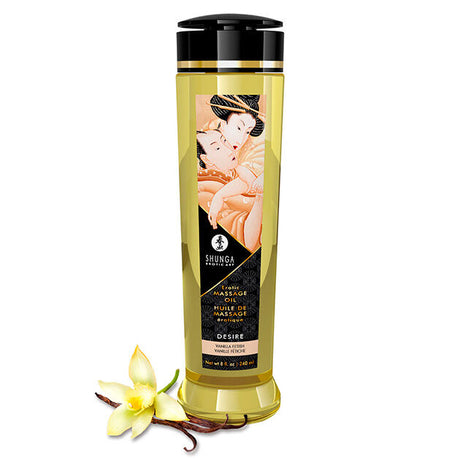Huile de massage érotique vanille 240 ml — Désir · Shunga Oils · Huiles aromatisées