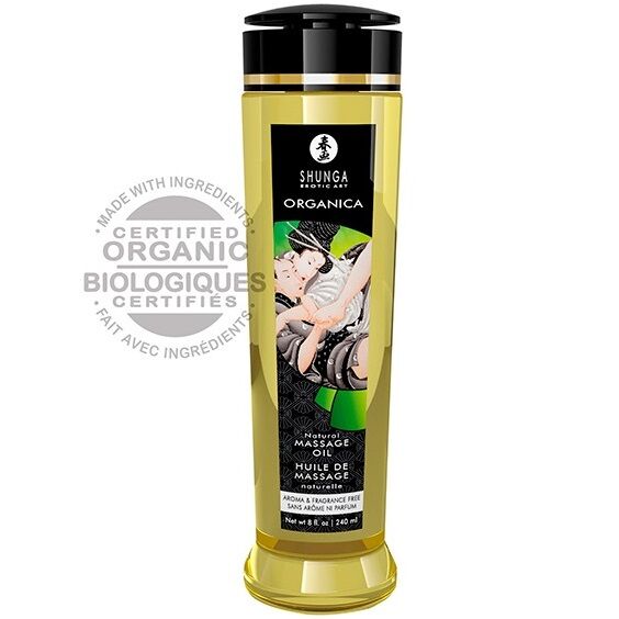 Huile de massage Naturelle Bio — Shunga 240 ml · Shunga Oils · Huiles neutres