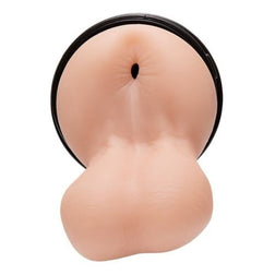 Close-up of the realistic anal opening with testicles