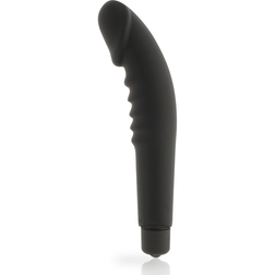 Vibrateur silicone réaliste nervuré noir — Dolce Vita Pleasure